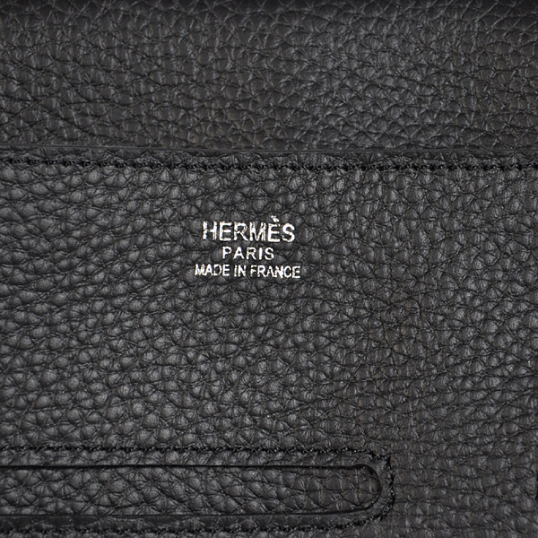 Hermes Alfred men Bag clemence leather in Black