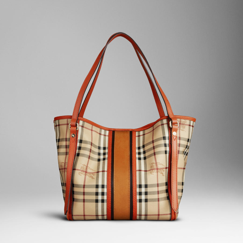 SMALL CANVAS CHECK TOTE