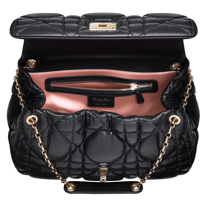 Black leather 'Dior Milly La Foret' bag