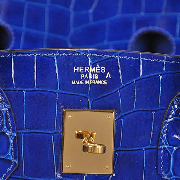 Hermes Birkin 35CM high light Crocodile leather in Black with Gold hardware