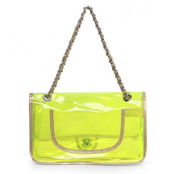 Chanel Pellucidly PVC Flap Bags A1117 Green