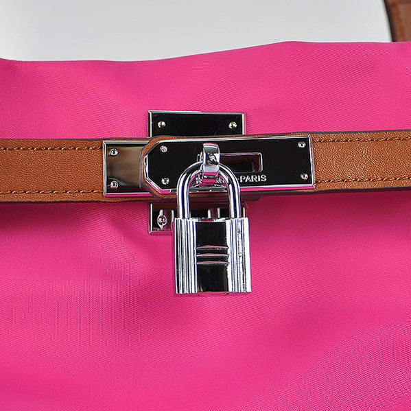 Top Quality Hermes 2012 Waterproof Fabric Shoulder Bag Peach