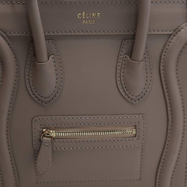 Celine Luggage Nano Boston Bag Original Leather Light Khaki