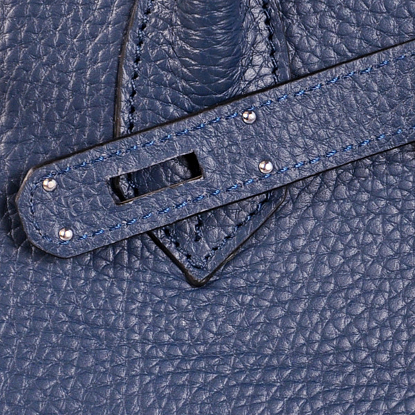 Hermes Birkin 35CM clemence leather in Dark Blue with Silver hardware