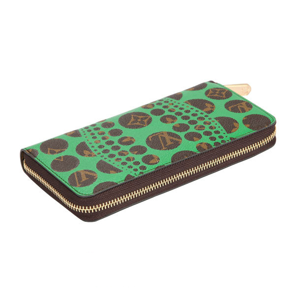 Louis Vuitton Yayoi Kusama Zippy Wallet M60451 Green