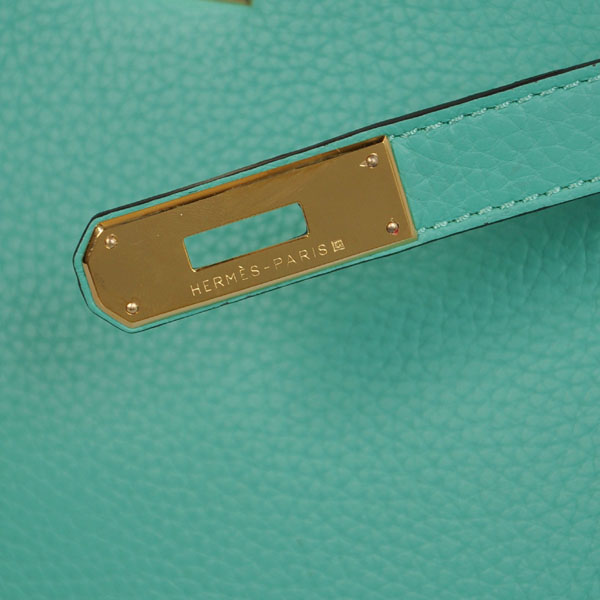 Hermes kelly 35CM clemence leather in Lake Green with Gold hardware