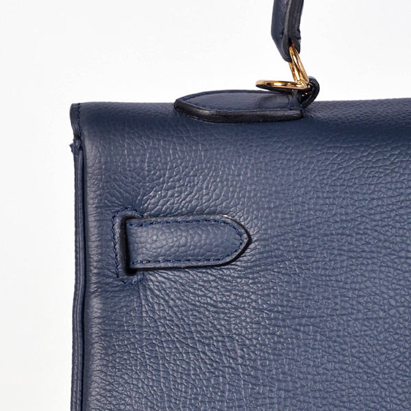 Hermes kelly 35CM Dark blue togo leather(Gold)