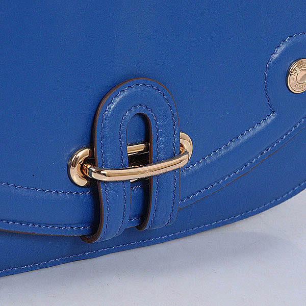 Hermes new 2012 bag Cowskin leather in Blue with Gold hardware