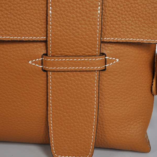 Hermes Alfred men Bag clemence leather in Camel