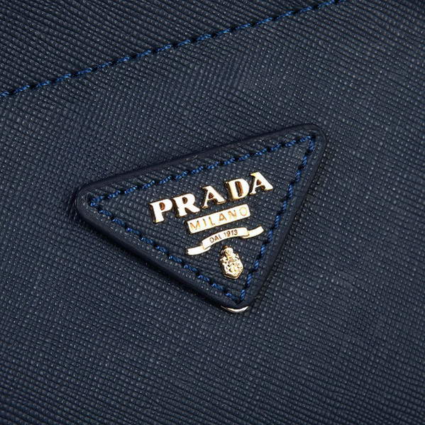 Prada Small Saffiano Leather Tote Bag BN1849 Dark Blue