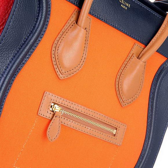 Celine Luggage Jumbo in Orange Dlue Red