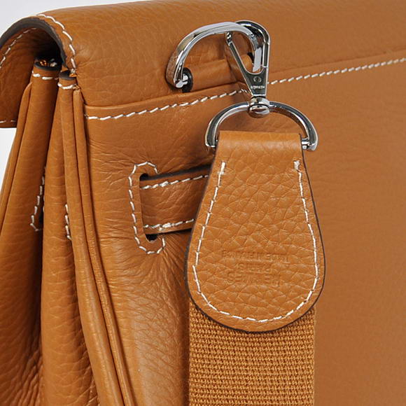 2012 New Hermes Bags Clemence Leather Camel