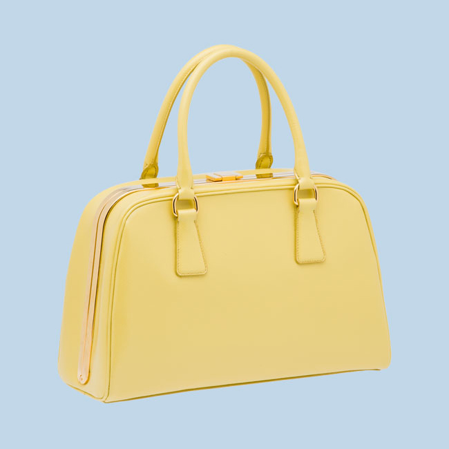 Hot Sell Prada Saffiano Leather Tote Bag BL0809 Yellow