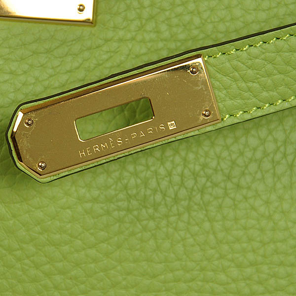 Hermes kelly 35CM clemence leather in Light green with Gold hardware