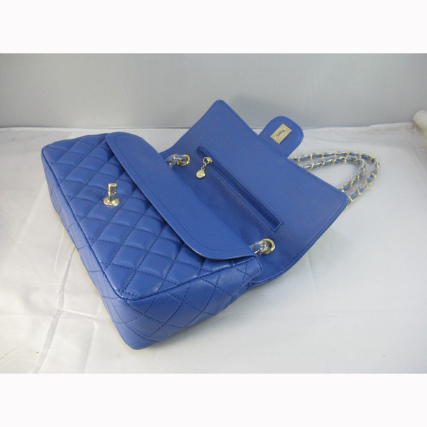 Chanel blue color with gold chain