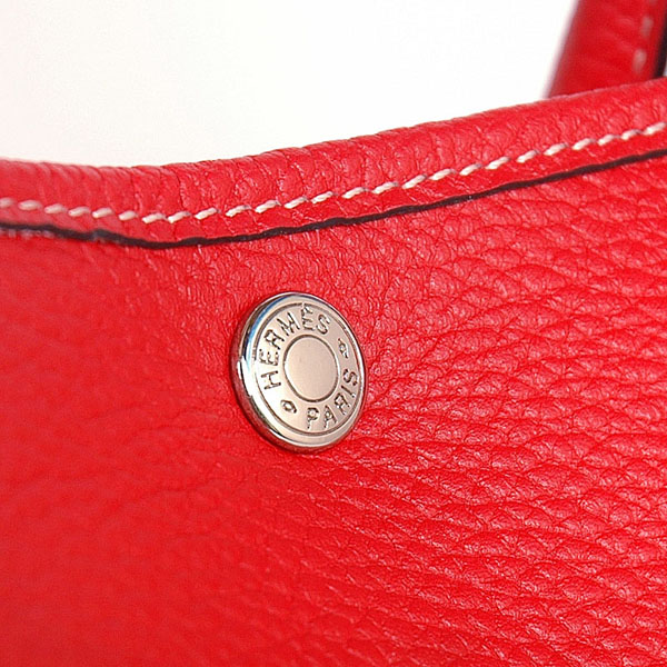 Hermes Garden party bag clemence leather in Flame