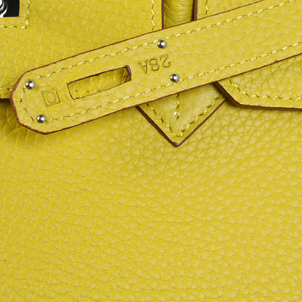 Hermes Birkin 35CM clemence leather in Lemon Yellow with Silver hardware