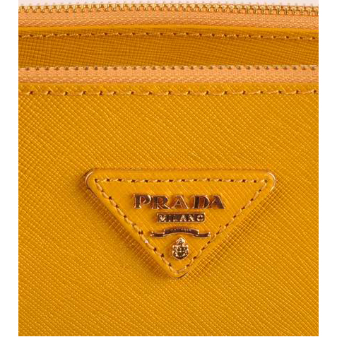 Prada Maxi Saffiano Leather Tote Bag Yellow