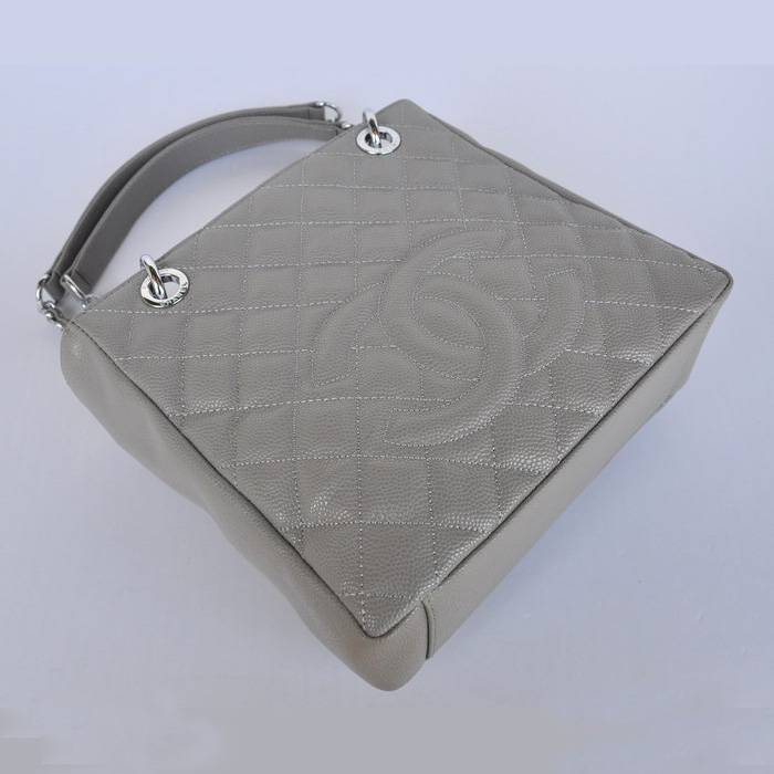 Chanel A50994 Grey Medium Shopping Bags Silver Hardware