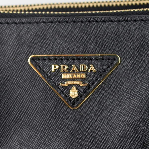 Prada Saffiano Calf Leather Totes BN1801 Black