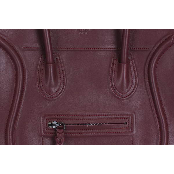 Celine Luggage Phantom Square Bags Ferrari Leather 80066 Wine