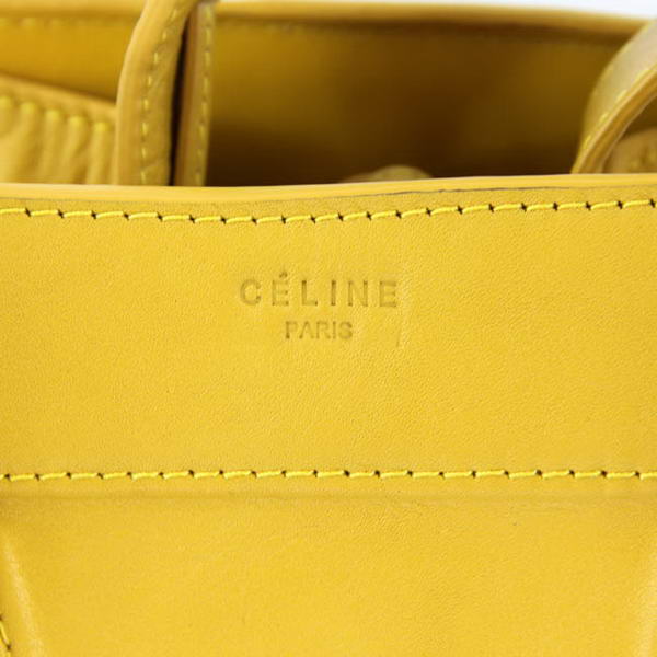 Celine Luggage Phantom Square Bags Bright Leather 108905 Yellow