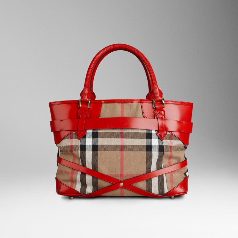 MEDIUM BRIDLE HOUSE CHECK TOTE