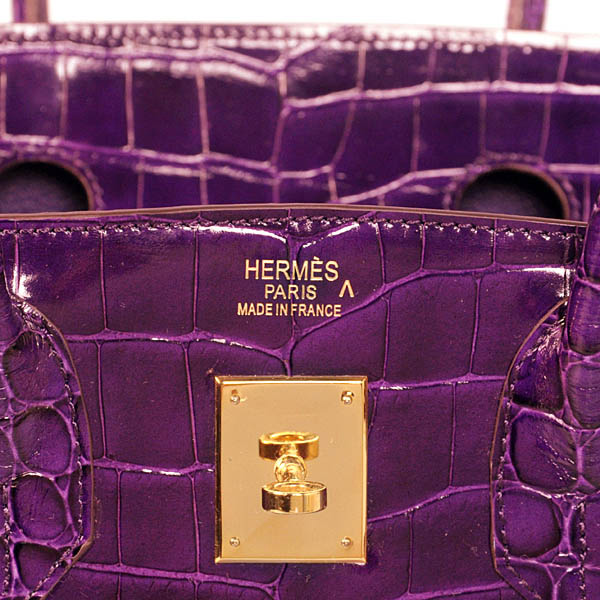 Hermes Birkin 35CM Crocodile leather in Light Purple with Gold hardware