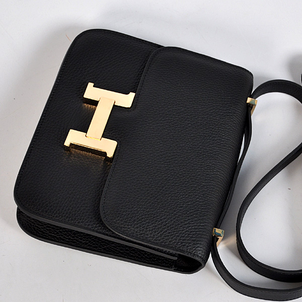 Hermes Constance Bag clemence leather in Black with Gold hardware