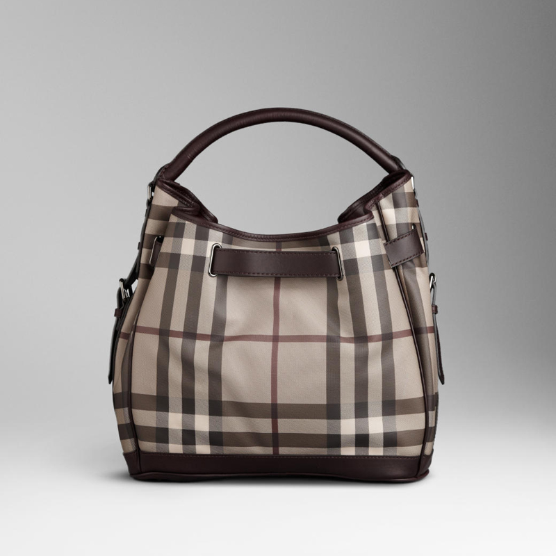 MEDIUM SMOKED CHECK HOBO BAG