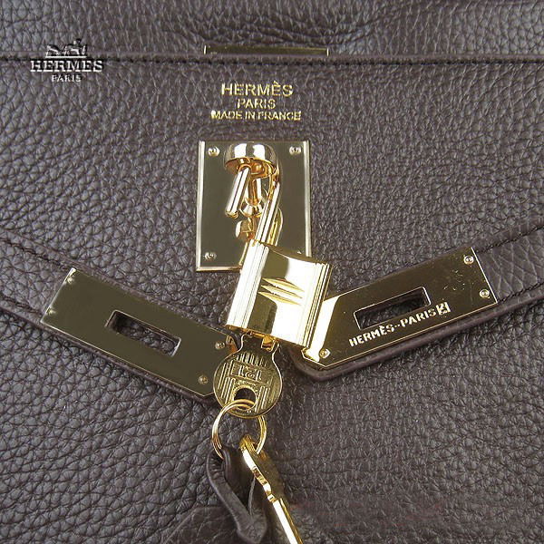 Hermes Kelly 35cm Togo Leather Bag Dark Coffee 6308 Gold Hardware