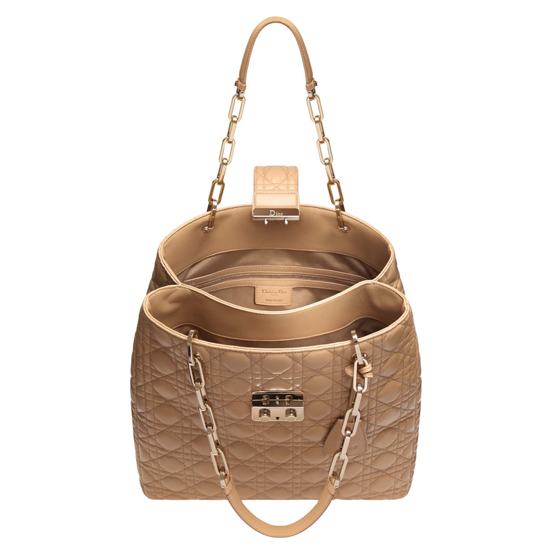 Beige leather 'Dior New Lock' bag