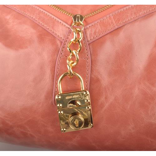 Miu Miu Tote Oil Leather Handbags 90339 Rose