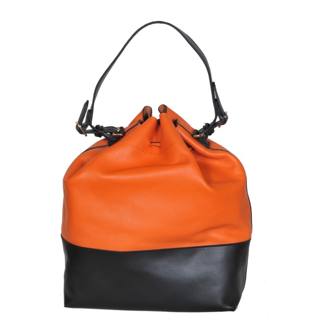 Celine Double Shoulder Bags 3385 Orange/Black