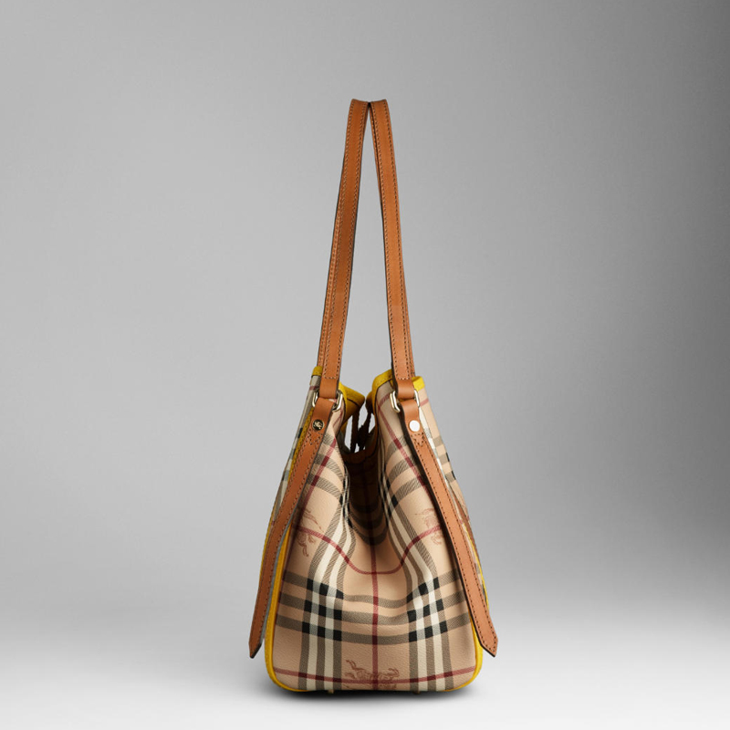 SMALL CANVAS CHECK TOTE