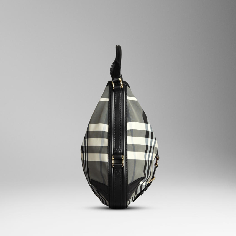 MEDIUM CHARCOAL CHECK HOBO