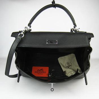 Hermes Kelly 32CM Black(silver)