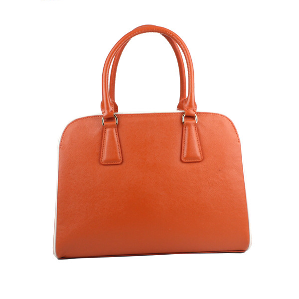 Prada Saffiano Leather Tote Bag 21267 Orange&Pink