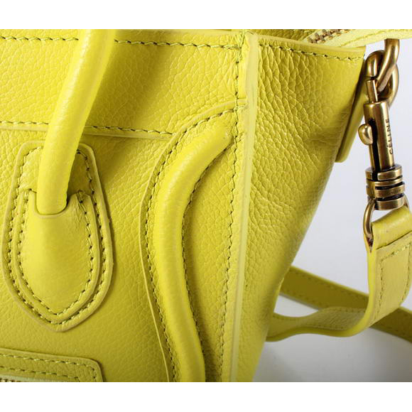 Celine Luggage Bags Mini in Oxhide Yellow