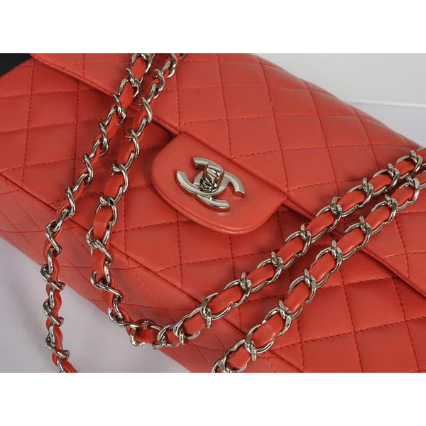 Chanel A1112 Flap Bag Original Leather Light Red