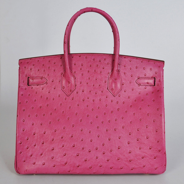 Hermes Birkin 35CM Peach Ostrich stripes leather(Gold)