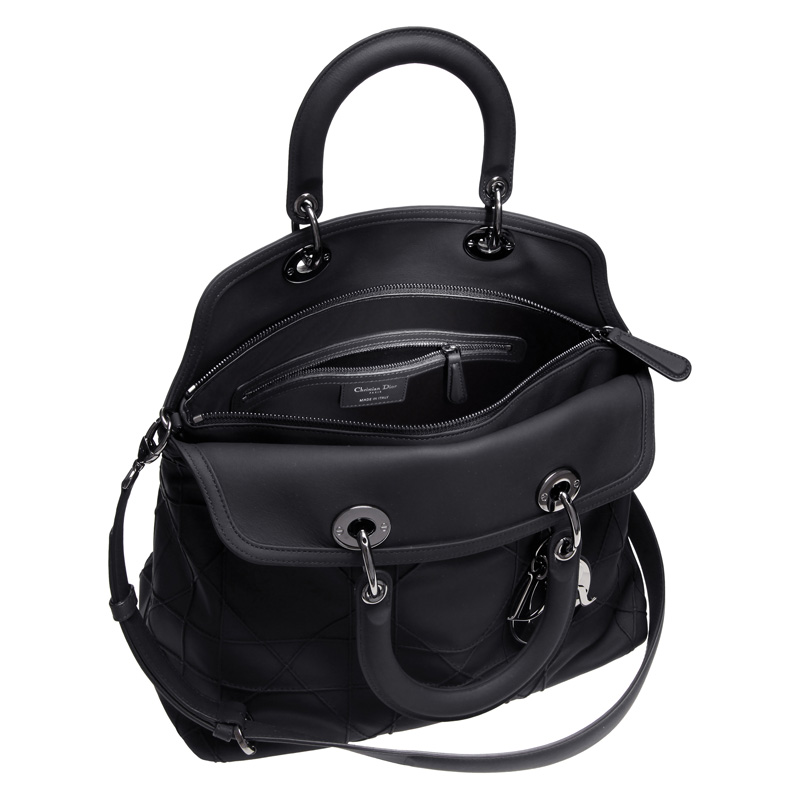 Black leather 'Dior Granville' bag