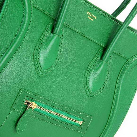 Celine Luggage Medium 1163984LBN in Original Leather Green