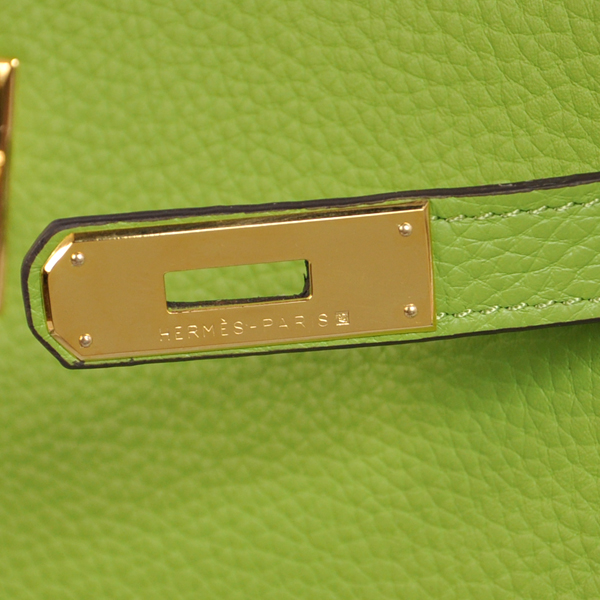 Hermes Kelly 32CM clemence leather in Light Green with Gold hardware