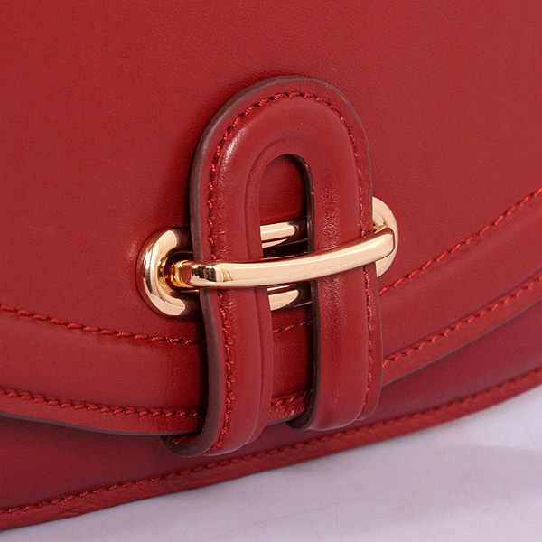 Hermes Shoulder bag Calfskin leather in Claret with Gold hardware