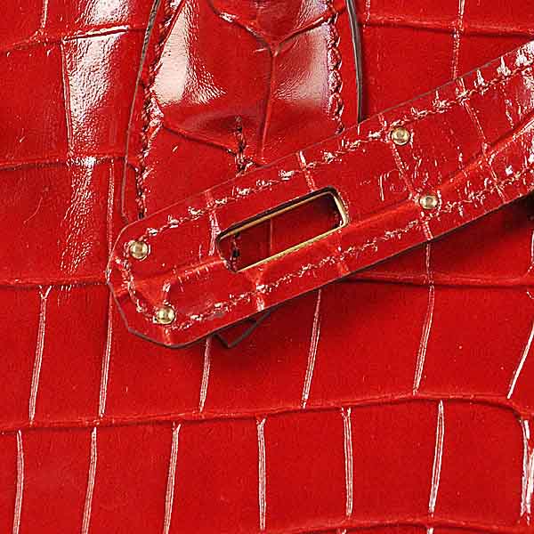 Hermes Birkin 35CM high light Crocodile leather in Flame with Gold hardware