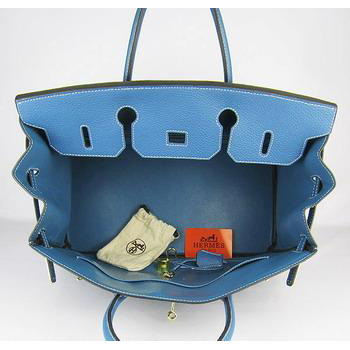 Hermes 40CM Middle Blue (gold)