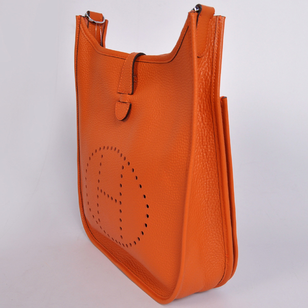 Hermes 28cm Evelyn bag clemence leather in Orange