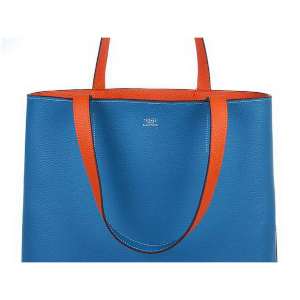 Hermes Shopping Bag 37CM Totes Clemence Leather Orange