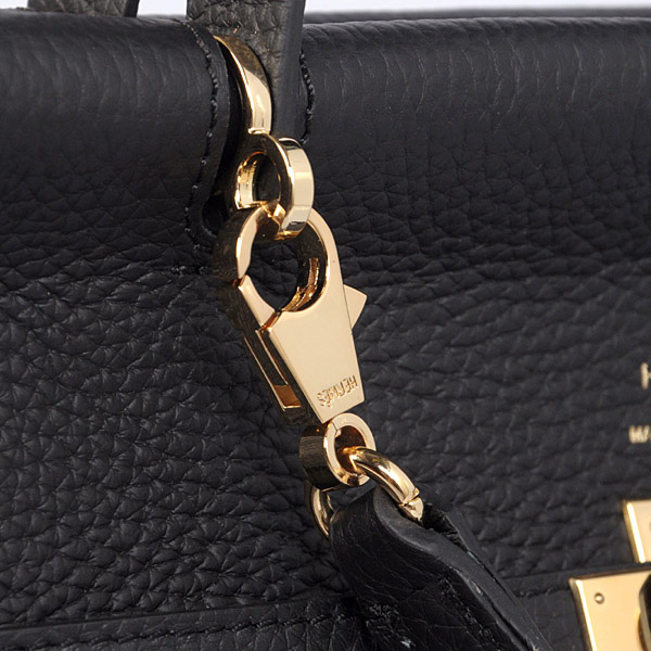 Hermes Spring Summer 2013 Shopping Bag H1046 in Black with Gold hardware